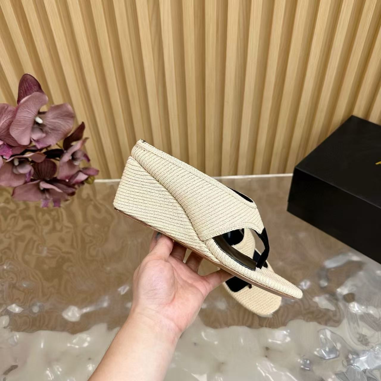 UA Alaïa Cube Wedge Sandal