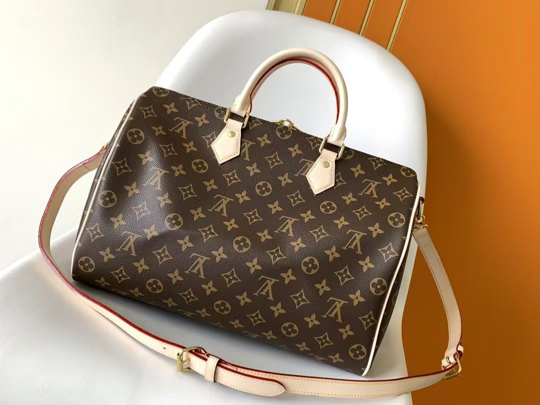 LV Speedy Bandoulière 35 M46981 13.8 x 9.1 x 7.1 inches