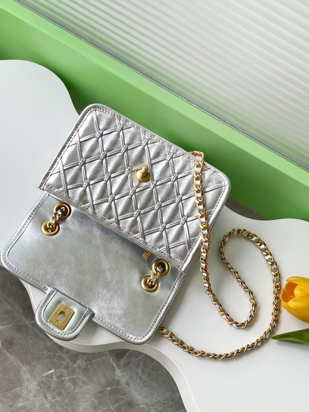 Ch*el mini flap bag 13x19x5.5cm as4797