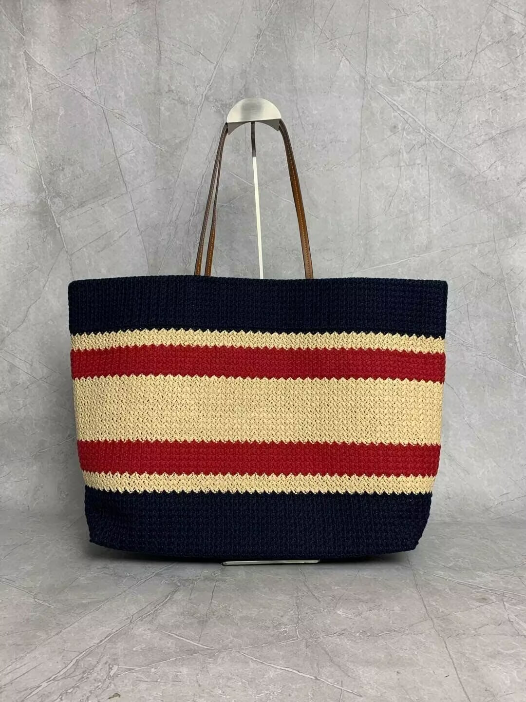 M1v M1v raffia-effect woven tote bag 40x34x16cm
