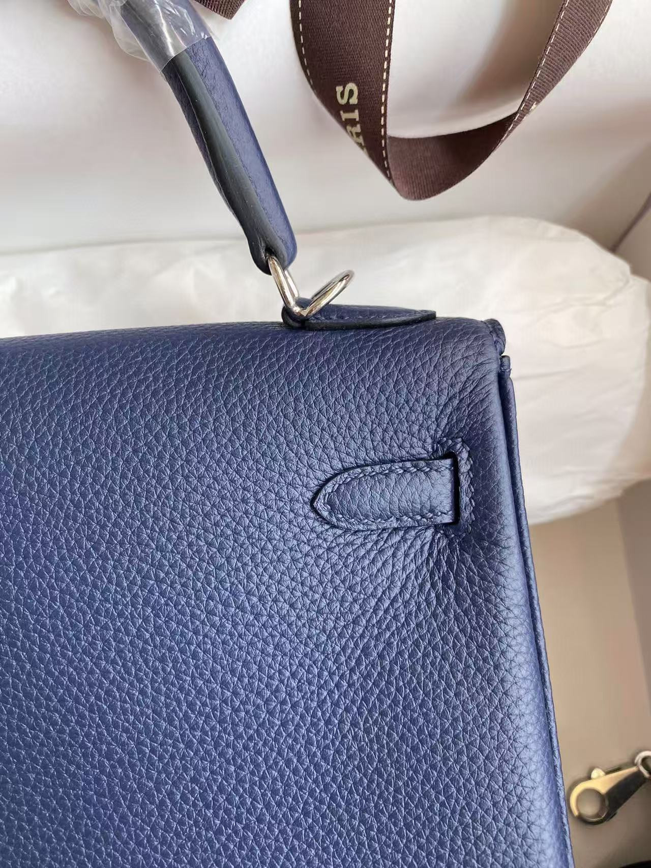 H**mes Kelly Silver-tone Hardware 25 28