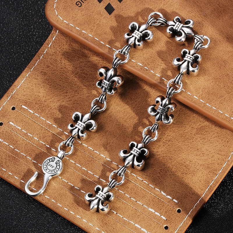 Ch**me He**ts scout flower bracelet, unisex material: 925 sterling silver