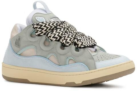 Lanu1n leather curb light blue gum