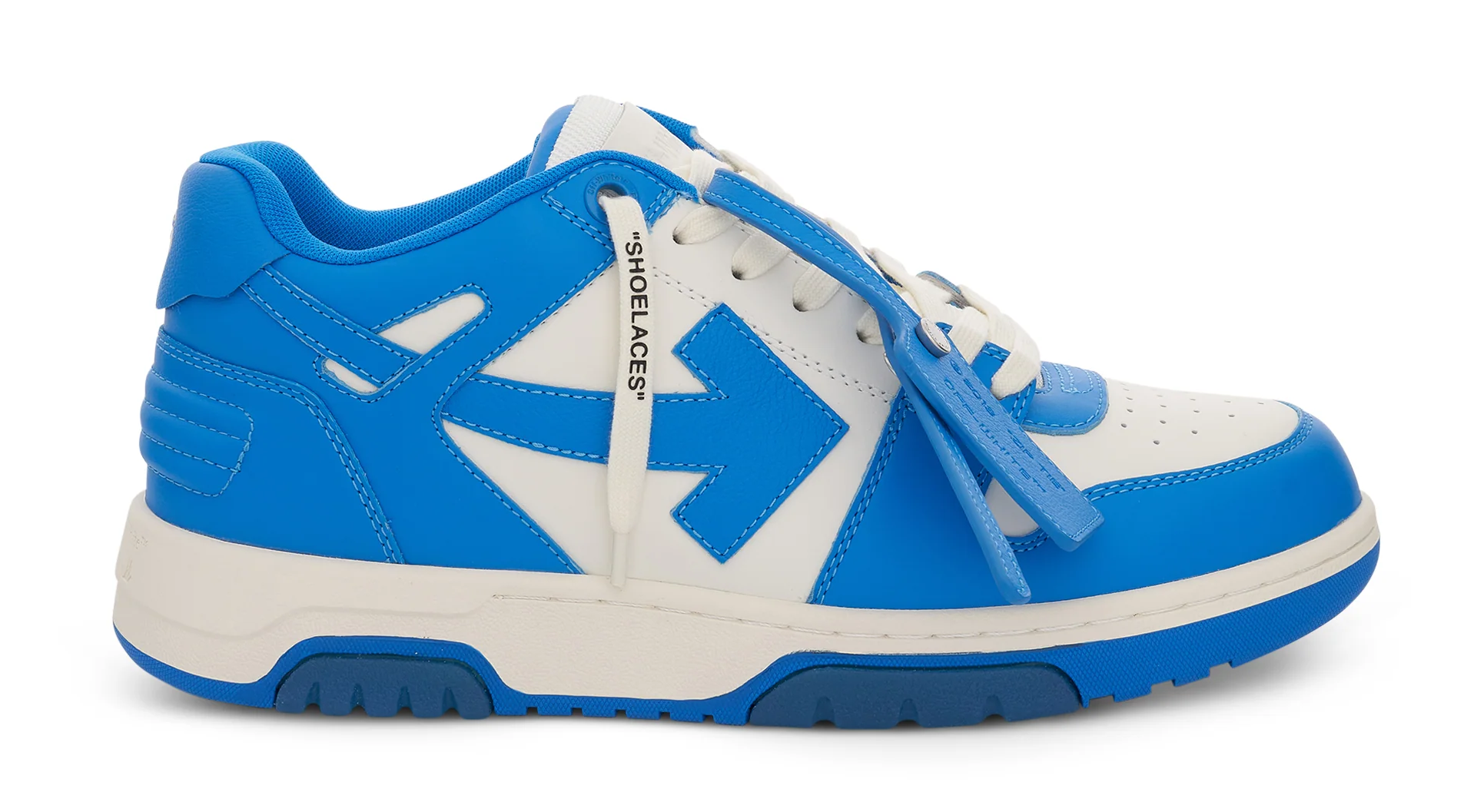 OFF-WHITE Out Of Office OOO Low Tops White Blue