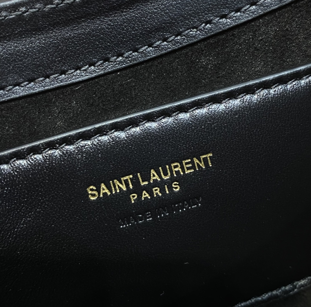 Y*L mini le 5 À 7 in smooth leather noir  19 x 11.5 x 4.5 cm