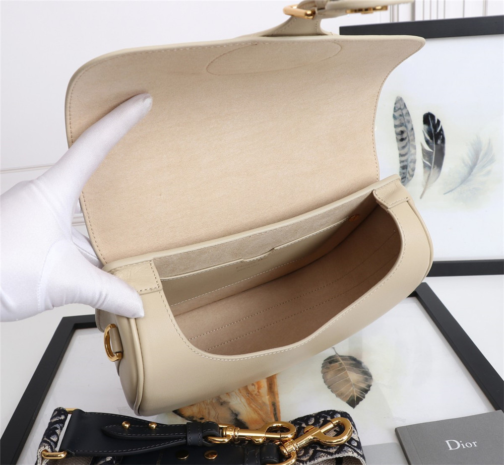 medium D*or bobby bag beige box calfskin
