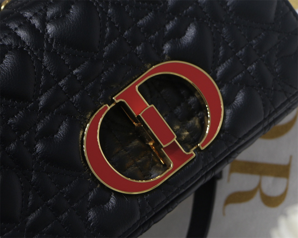 small D*or caro bag amour black 20 x 12 x 7 cm