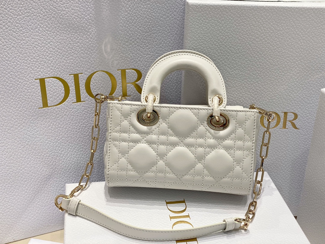 D*or mini lady d-joy bag white 16 x 9 x 5 cm