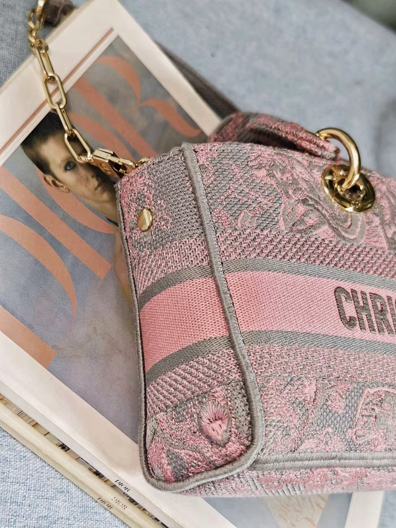 D*or medium lady d-joy bag pink
