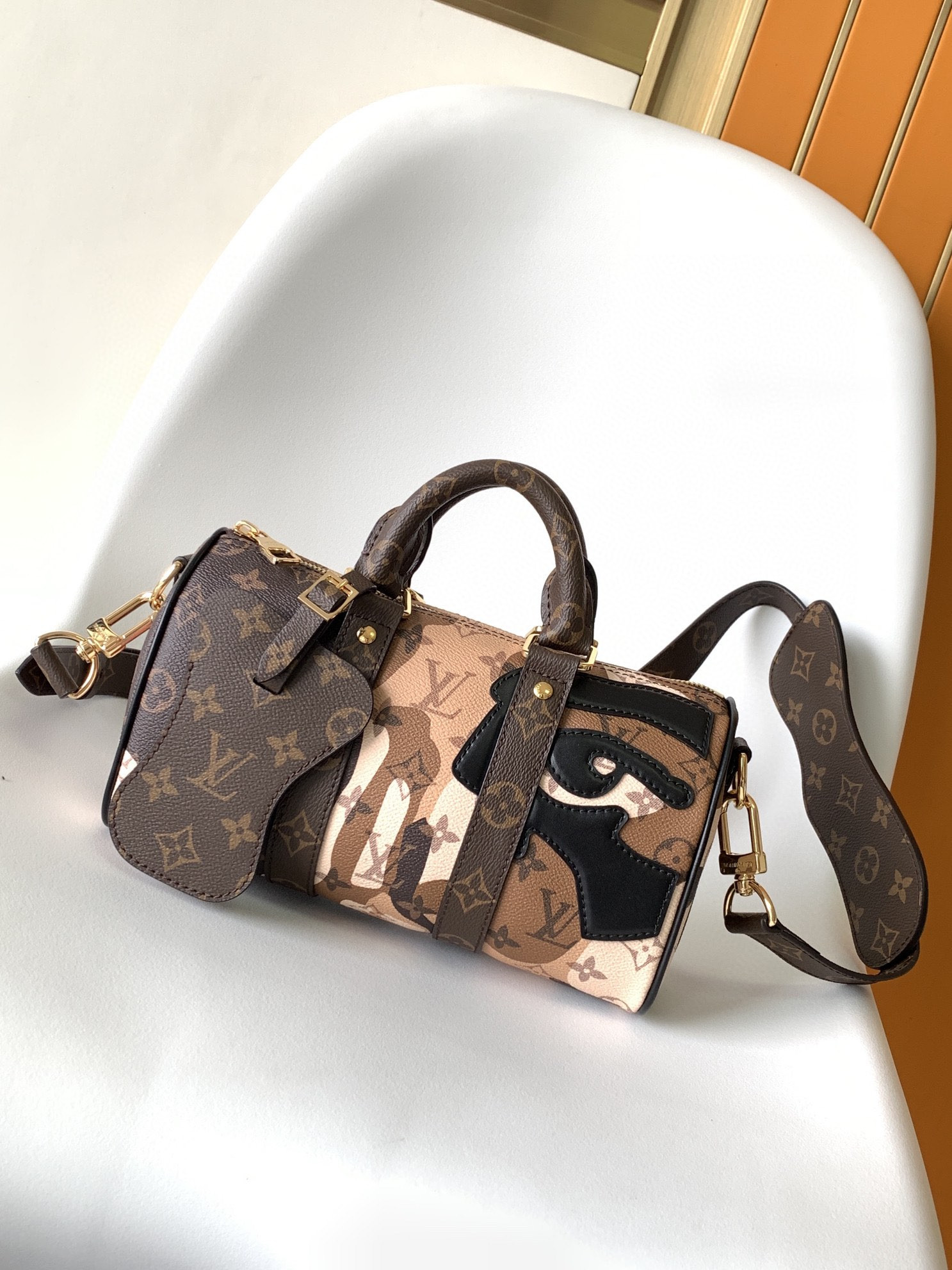 l0*is V*t0n keepall bandoulière 25 m46701 9.8 x 5.9 x 4.3 inches