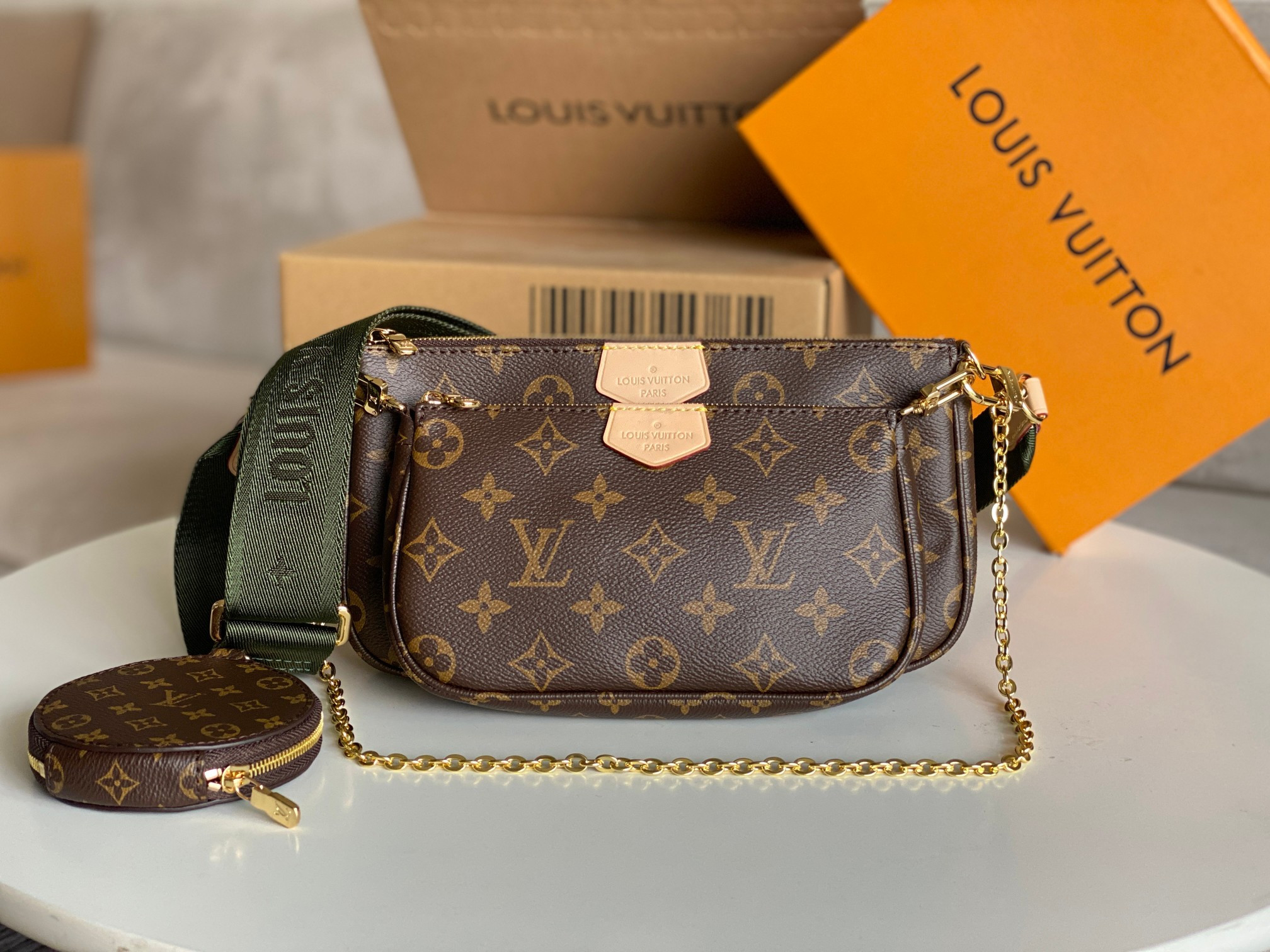 l0*is V*t0n m44813 multi pochette accessoires 9.4 x 5.3 x 1.6 inches