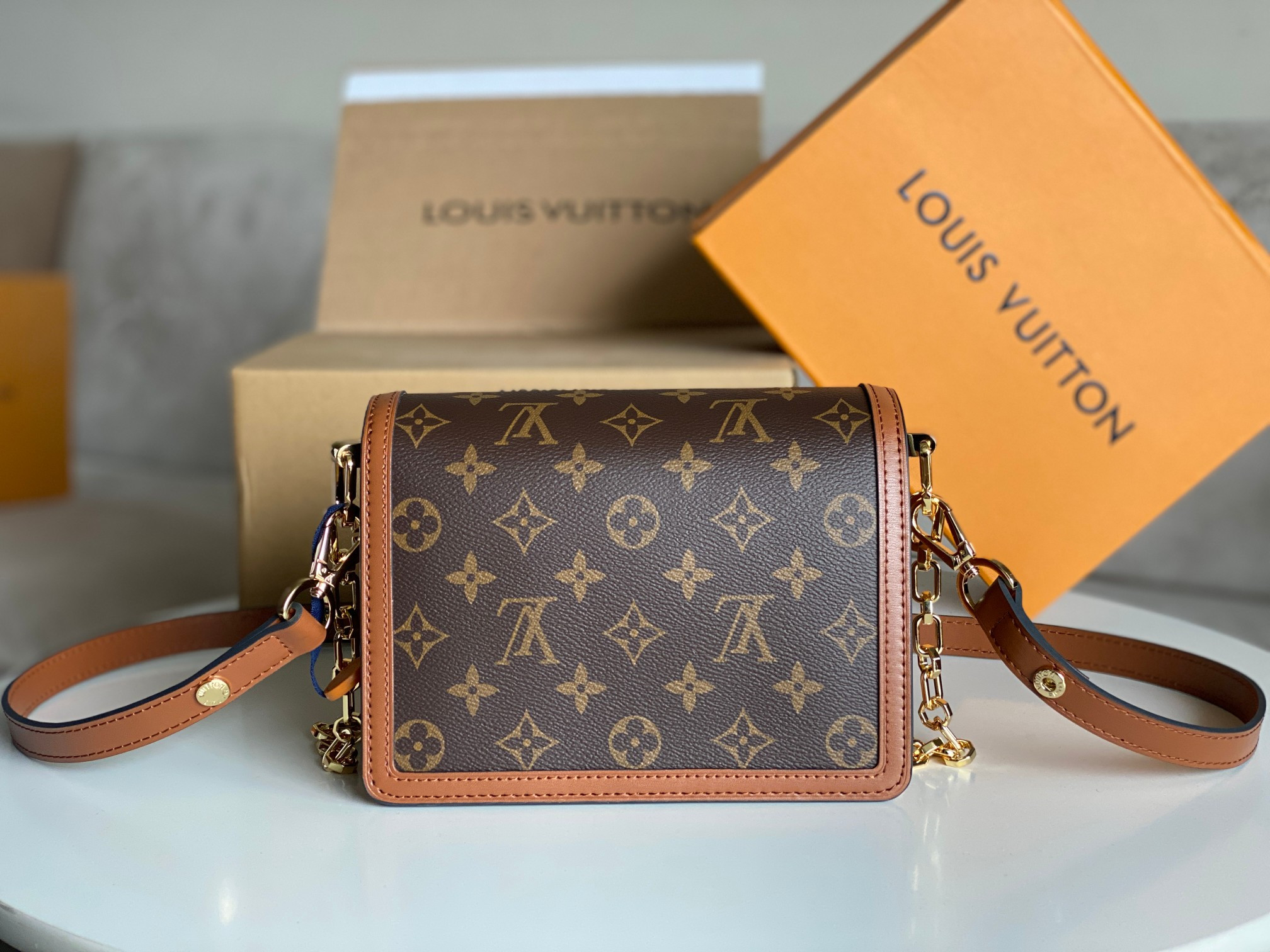 LV M45959 MINI DAUPHINE 7.9 x 5.9 x 3.5 inches