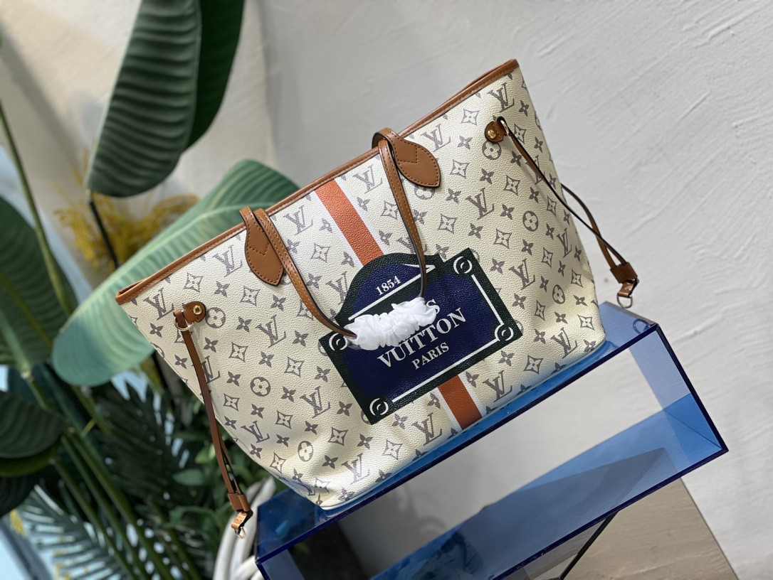LV M40955 Neverfull MM 12.6 x 11.4 x 6.7 inches Without Box