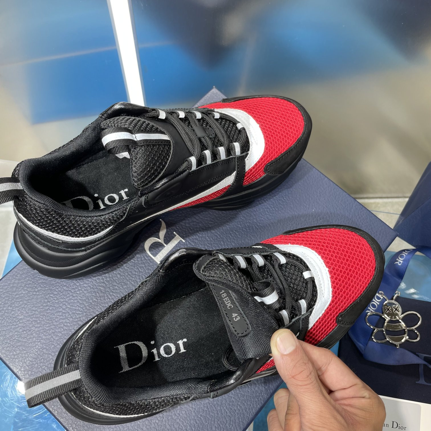 ua D*or b22 black and red sneaker