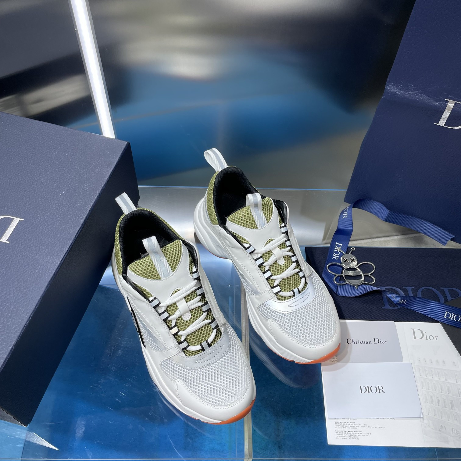 ua D*or b22 white and green sneaker