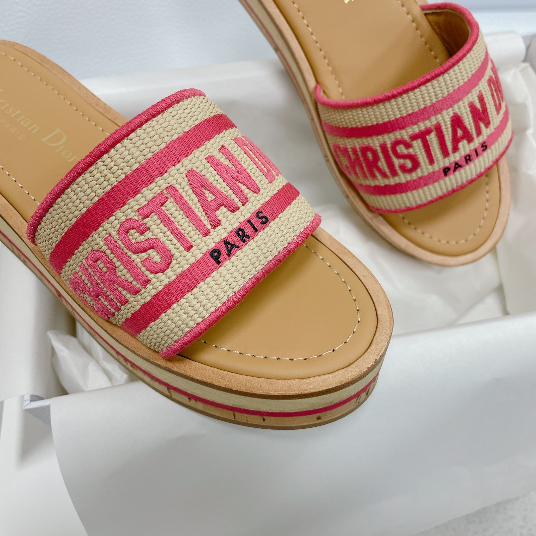 ua D*oriviera dway platform slide candy pink