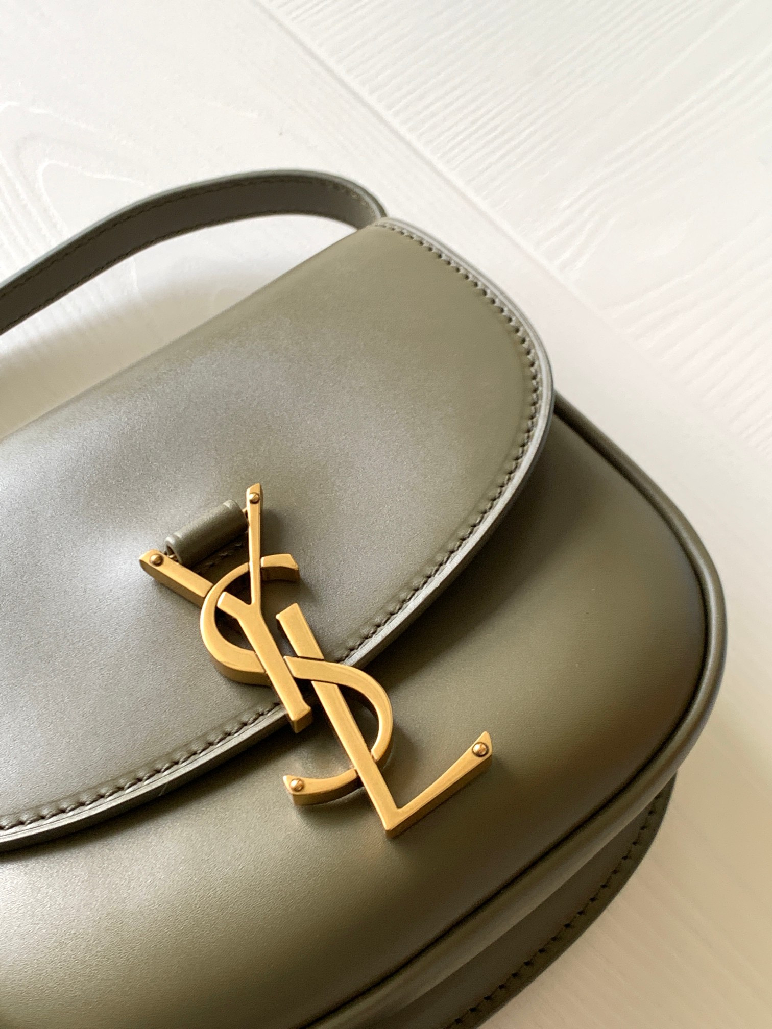 Y*L kaia small satchel in smooth leather 7.2 x 6.1 x 2.1 inches