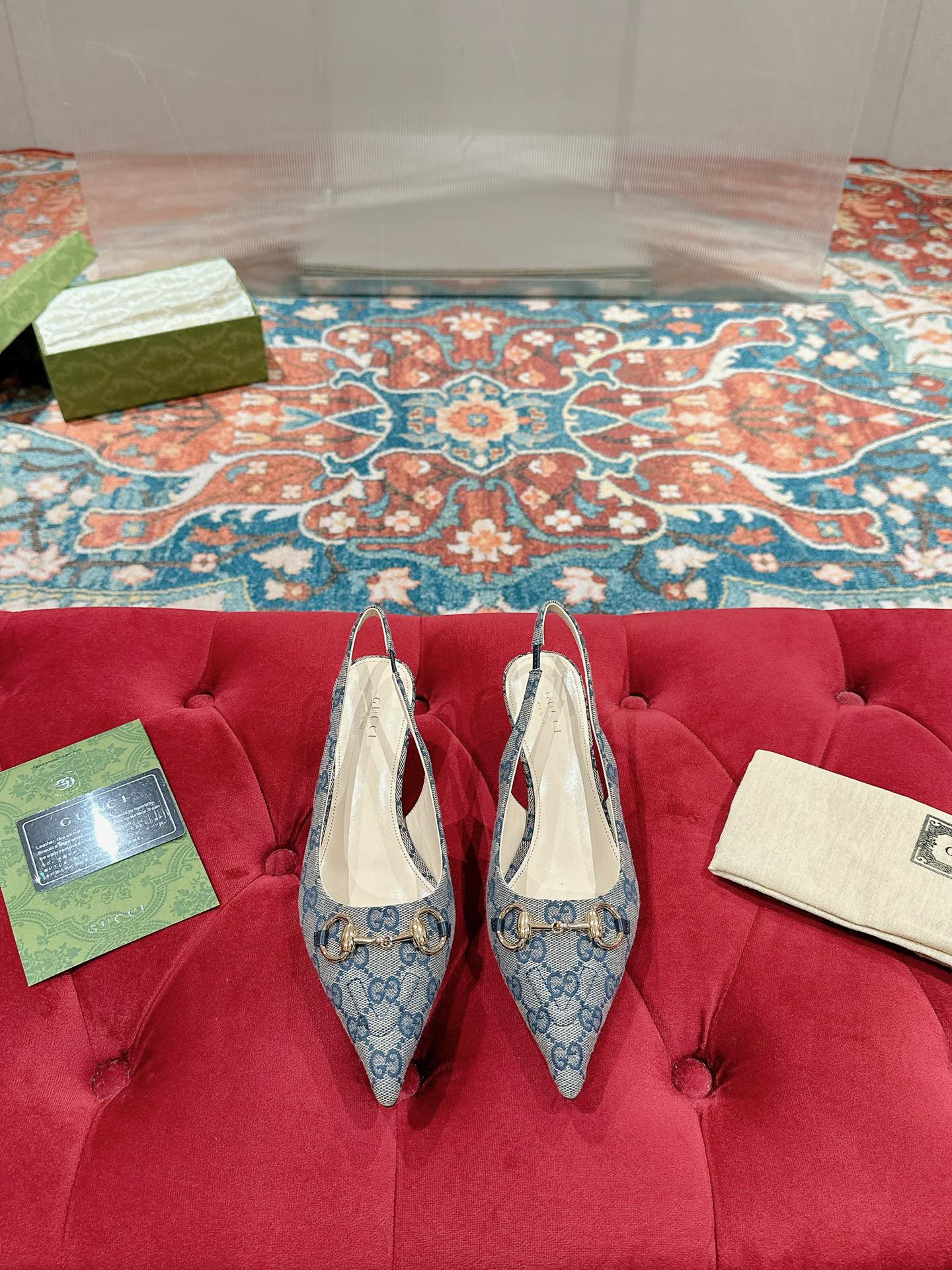 ua G*u*i horsebit slingback pump low heel