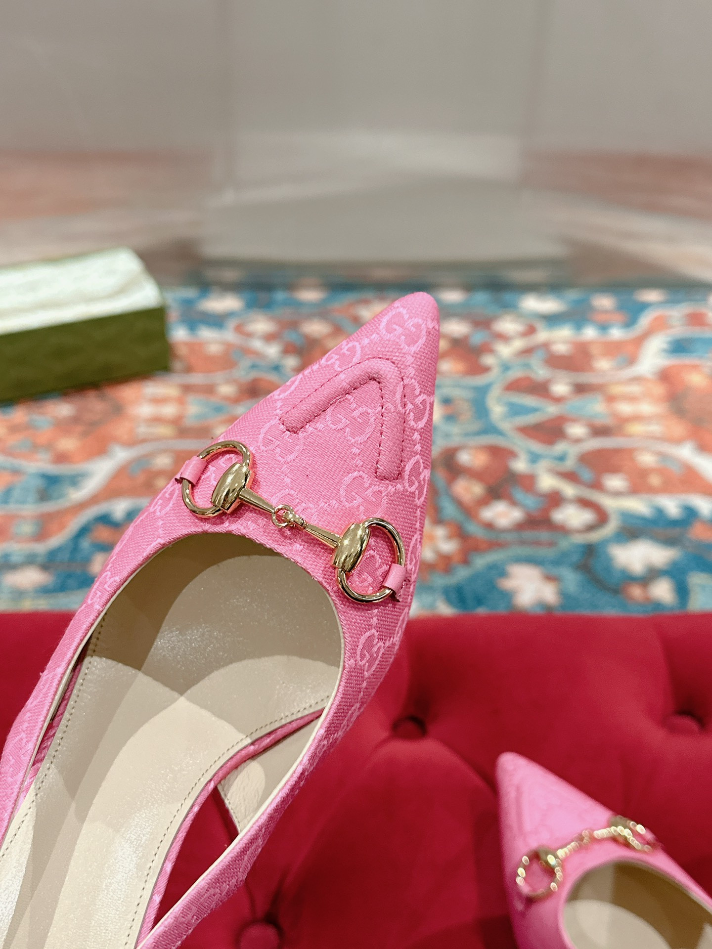 ua G*u*i horsebit slingback pump high heel