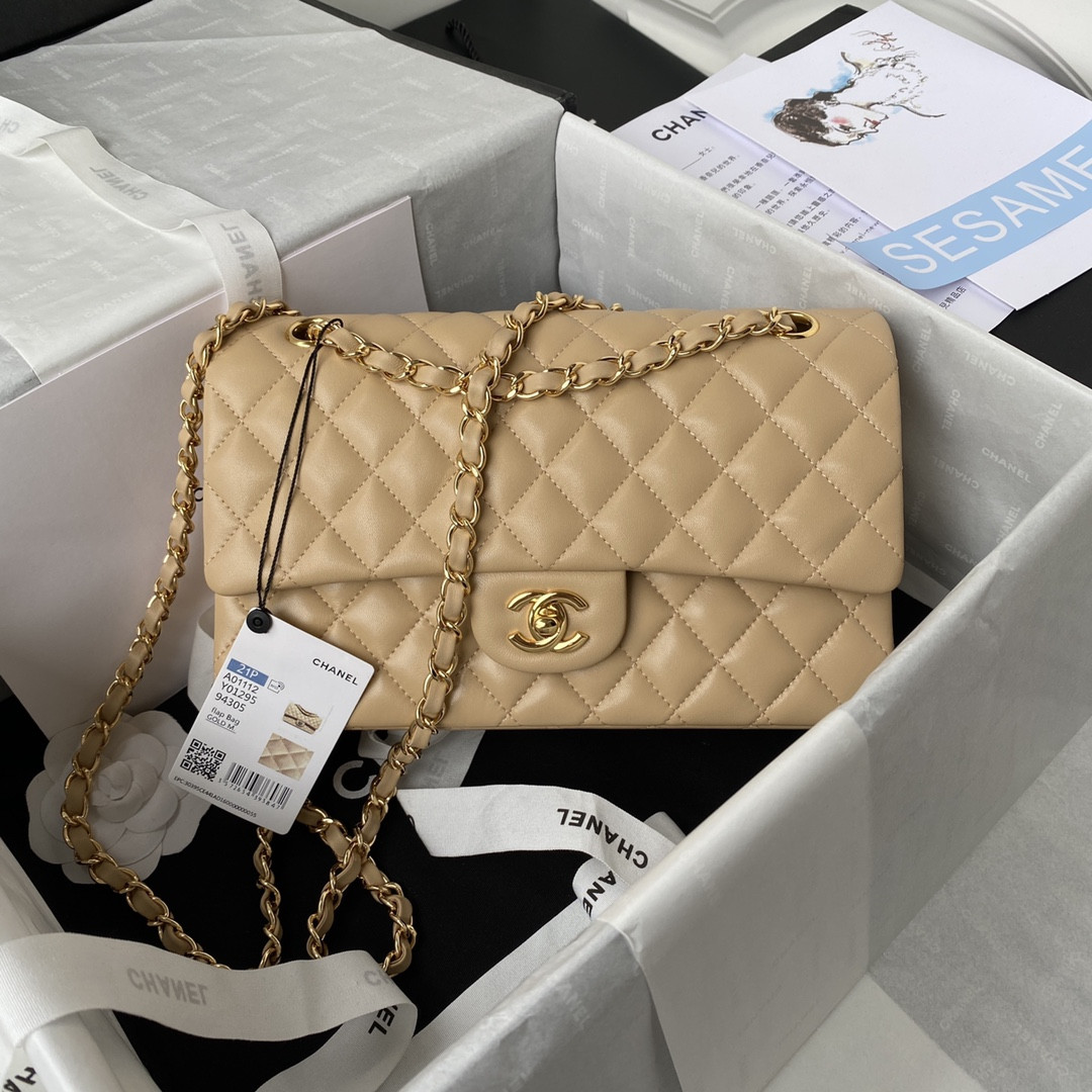 Ch*el classic flap bag 15.5×25.5×6.5cm