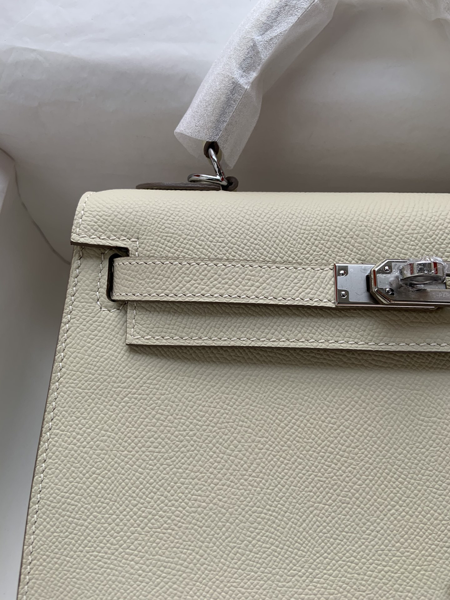H**mes Kelly Silver-tone Hardware 25 28