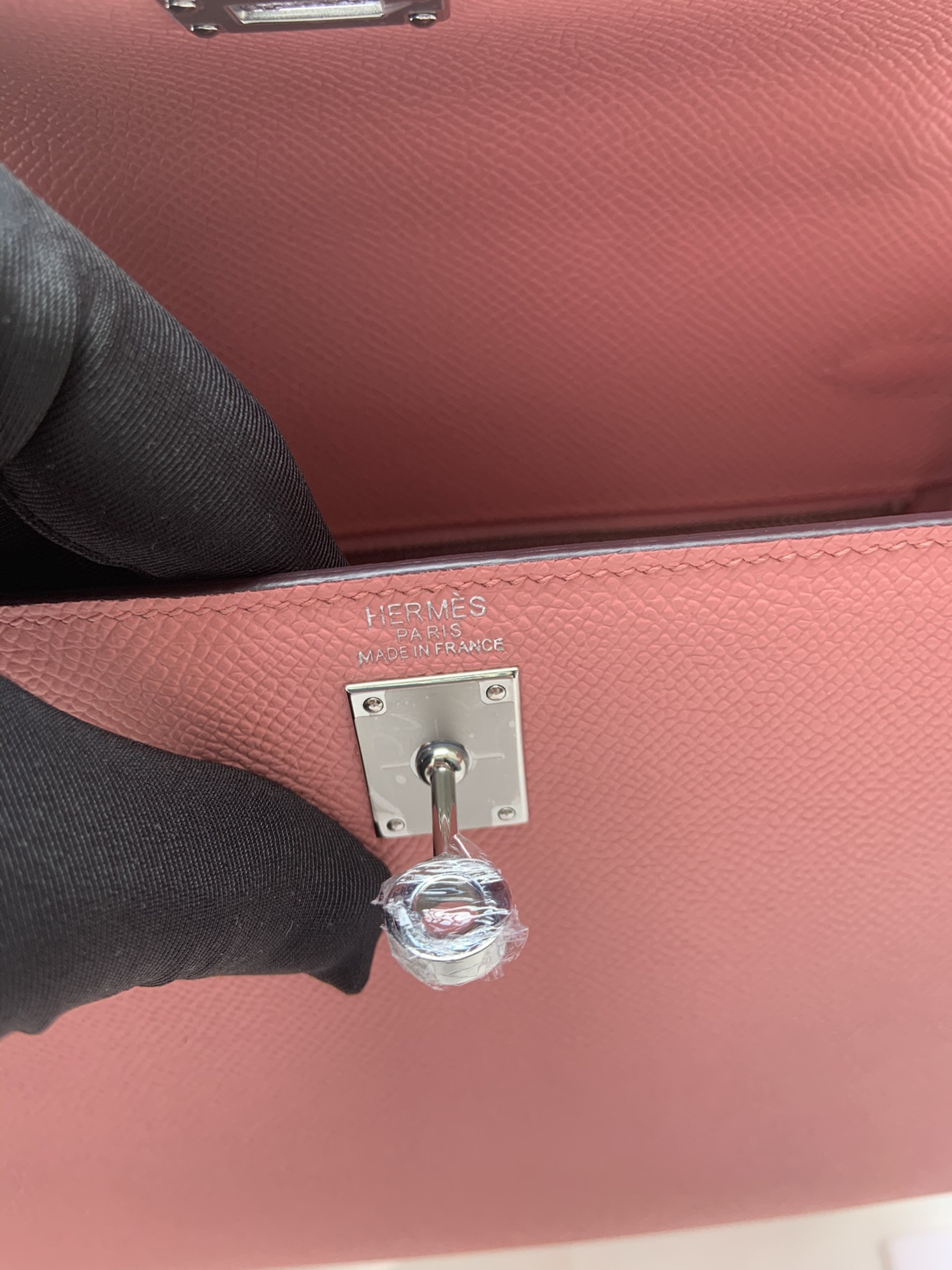 H**mes Kelly Silver-tone Hardware 25 28