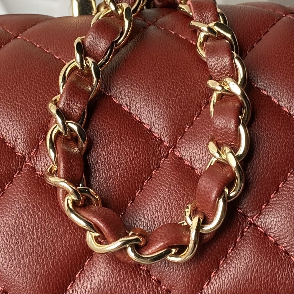 Ch*el 24a mini classic handbag 12 × 20 × 6 cm