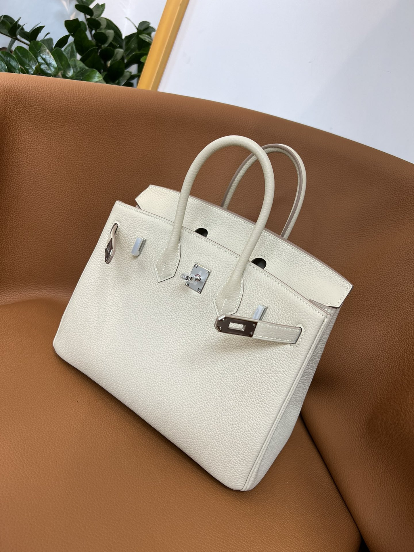 H**mes BIRKIN Silver 25 30 35