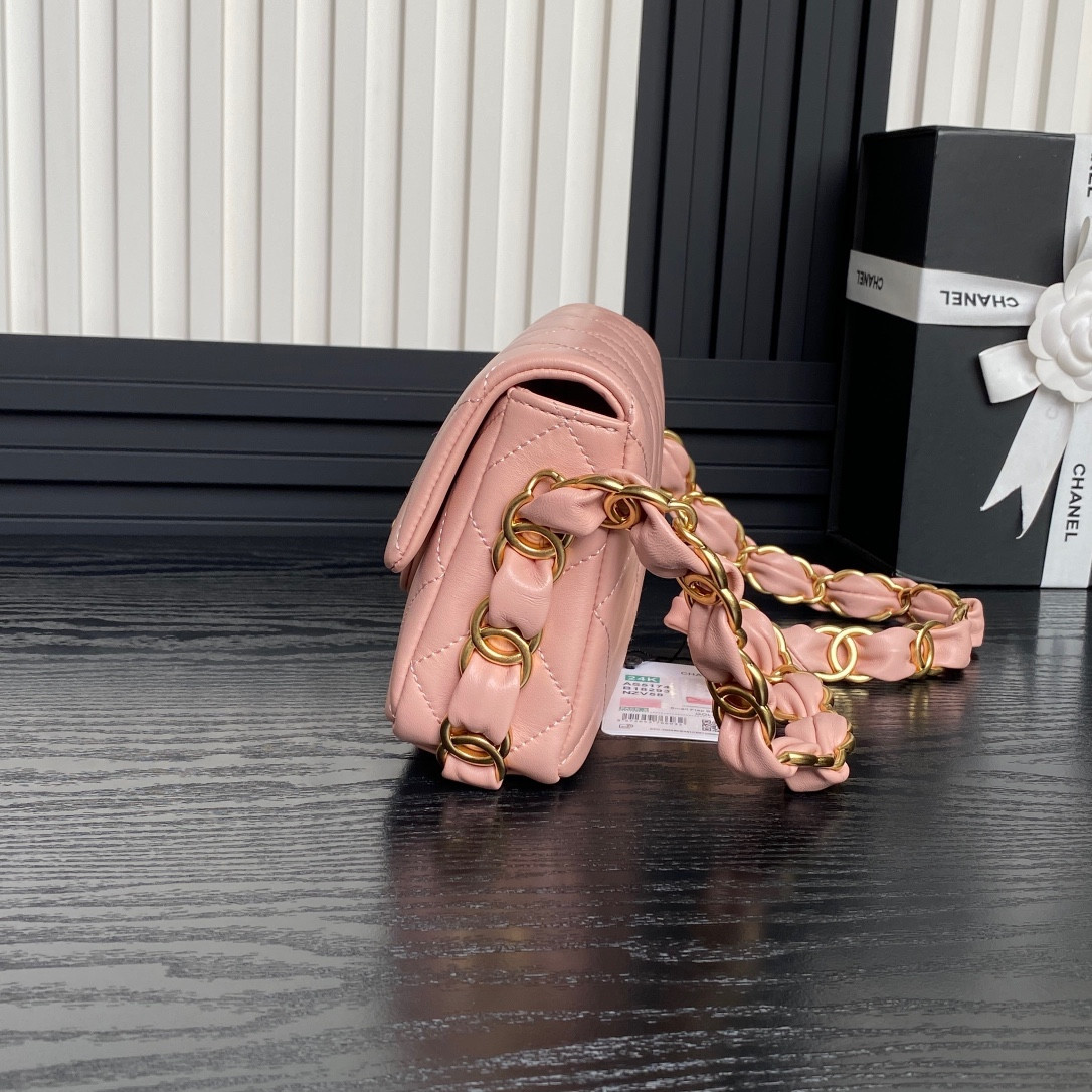 Ch*el fall-winter 2024-25 small flap bag 13x21x7cm