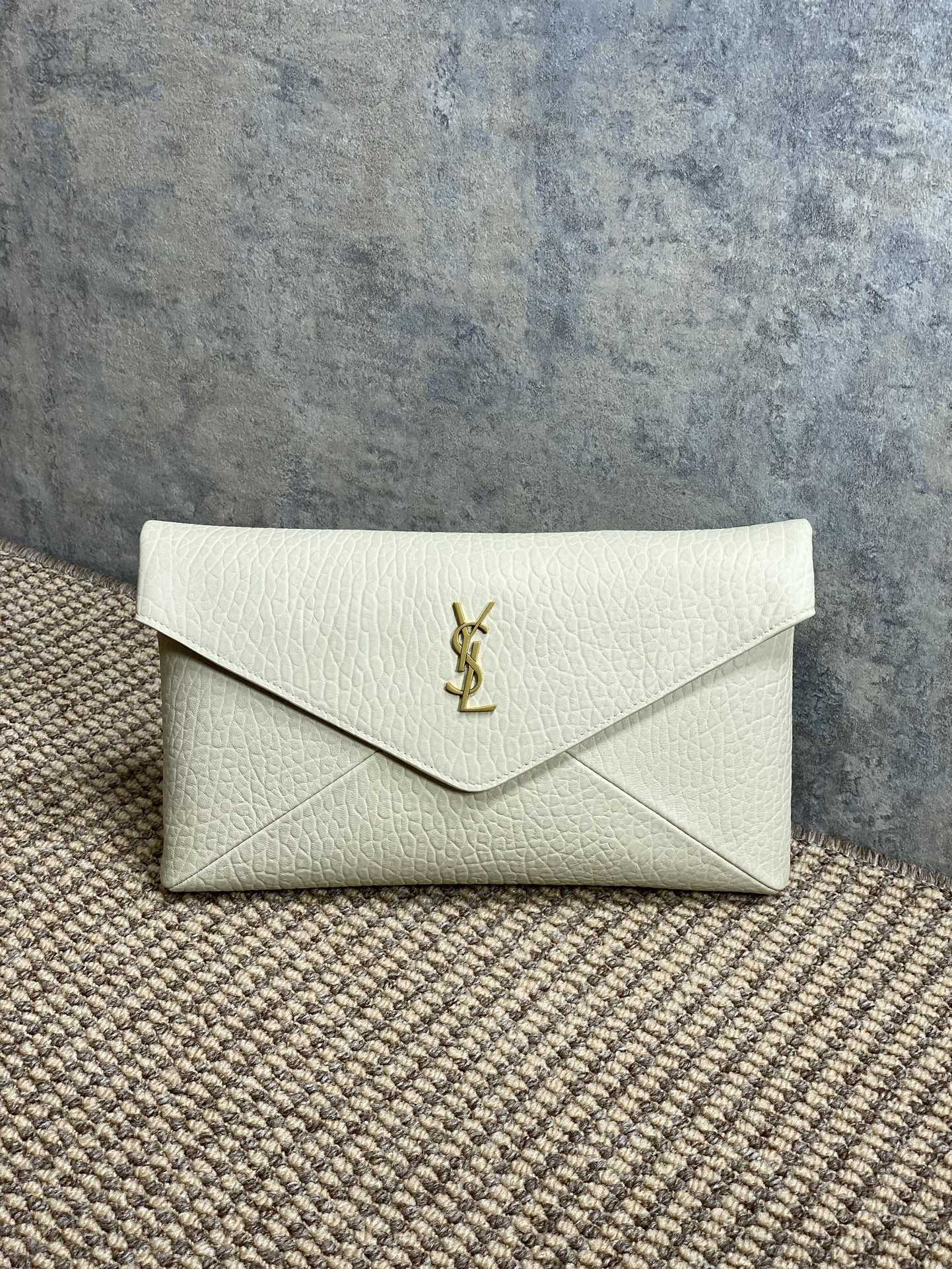 Y*L cassandre large envelope pouch in lambskin 29.5x18x4.5cm