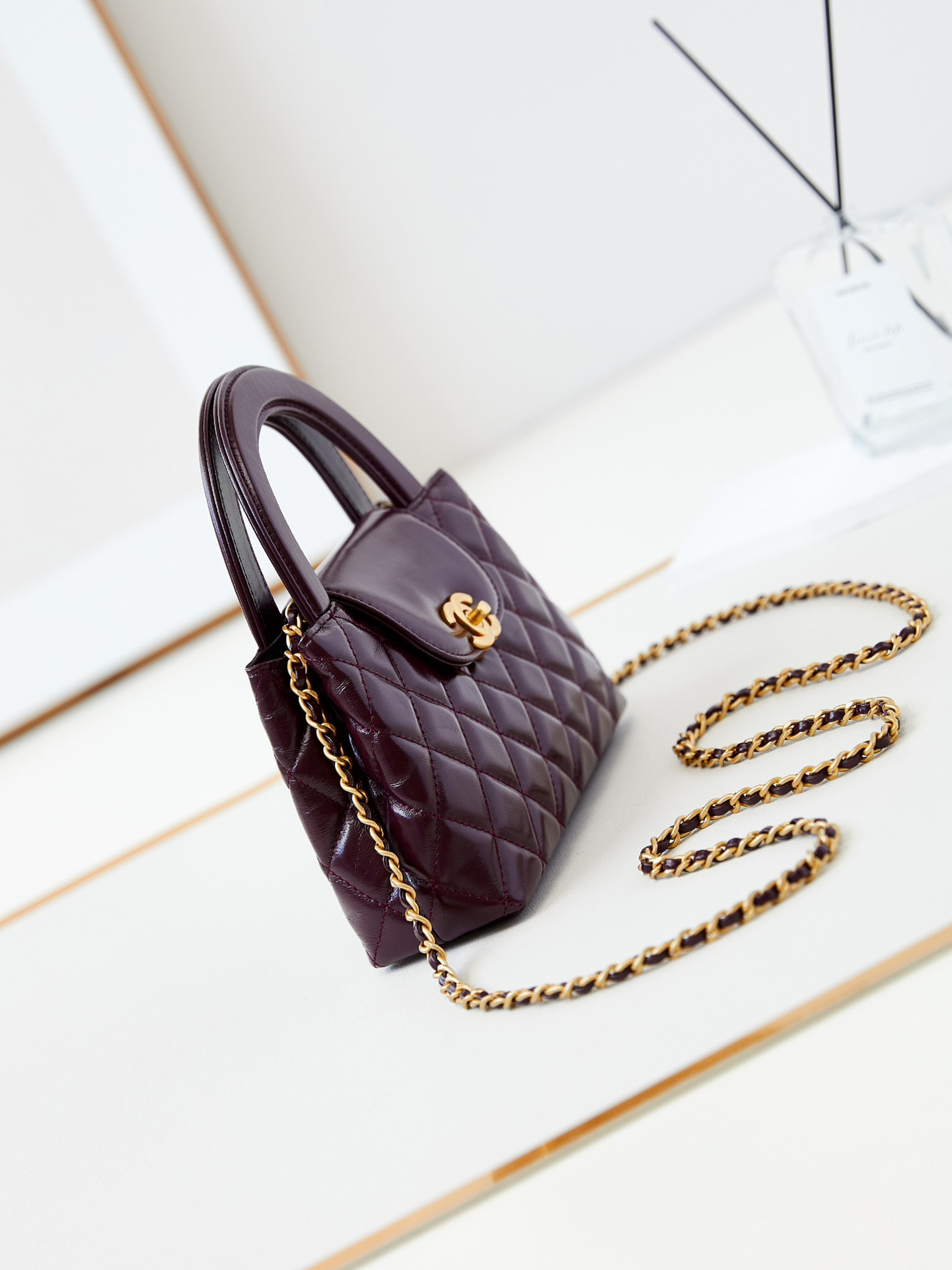 Ch*el 23k kelly 19x13x7cm