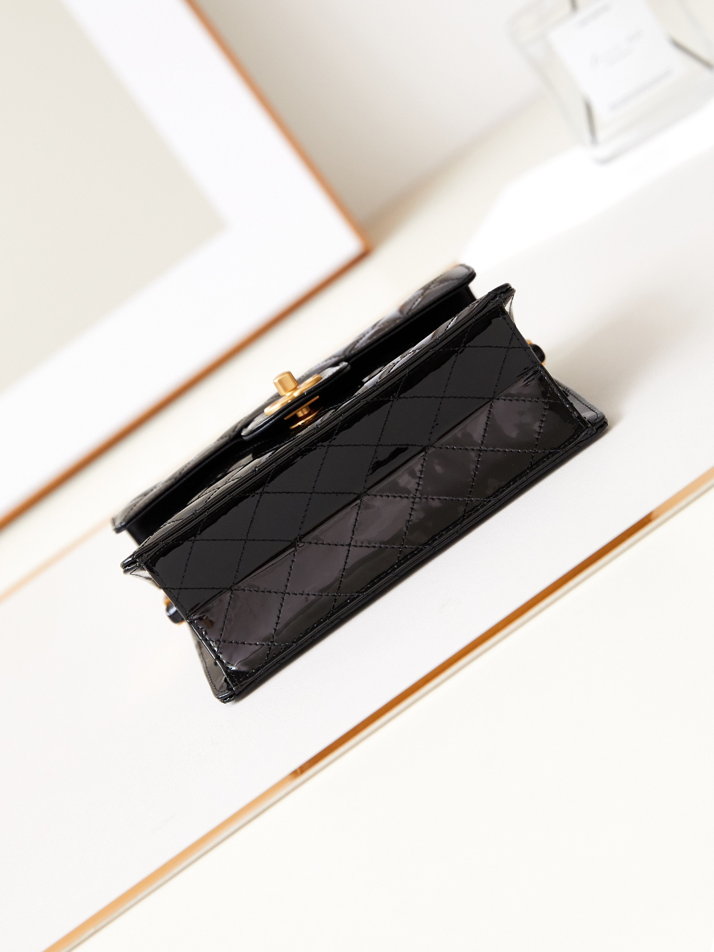 Ch*el 23k box bag 15.5x20x7.5cm
