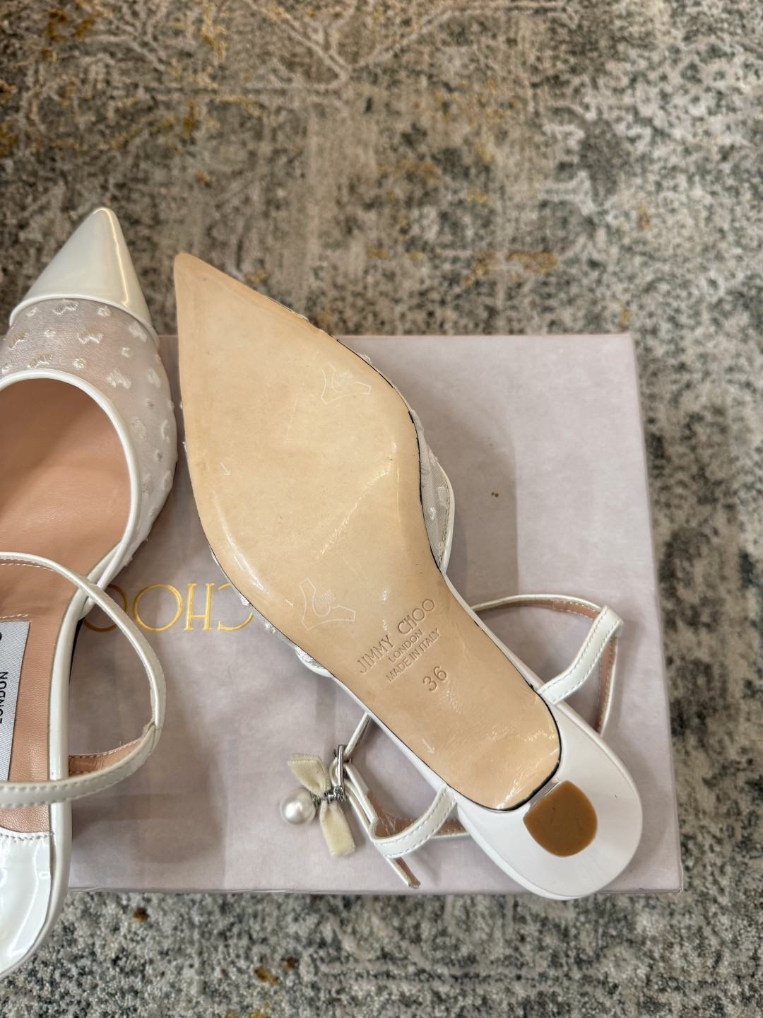 ua Ji*y Ch* aren slingbacks 4.5cm