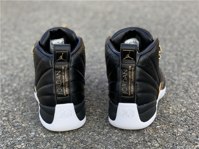 Air Jordan 12 Retro ‘Reptile’ Black/Metallic Gold-White AO6068-007