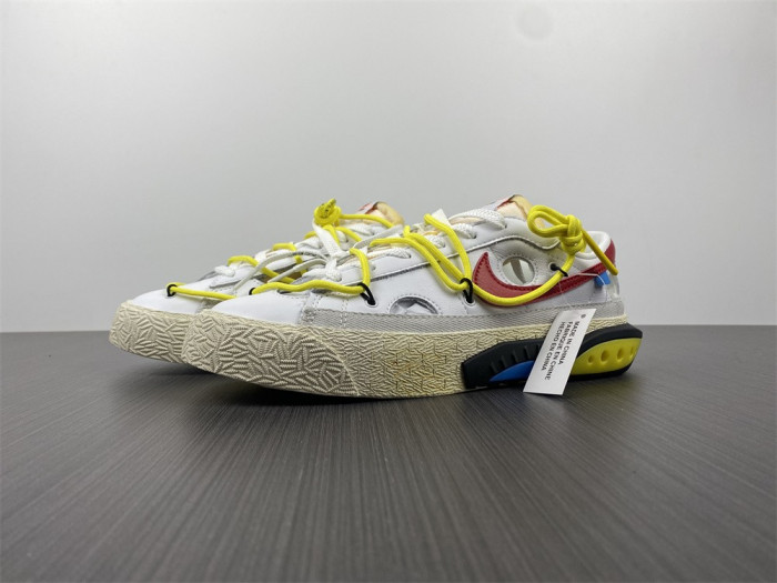 Off-White x Nike Blazer Low "White/University Red" DH7863-100