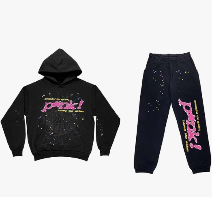 Men’s Sp5der Print Tracksuit Two Piece Set