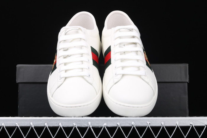 G*u*i ace embroidered low-top sneaker white with bee ‎429446 02jp0 9064