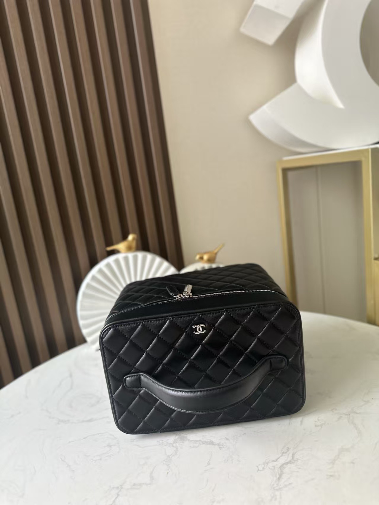 Ch**el Quilted Vanity Case Bags 25x16x18cm