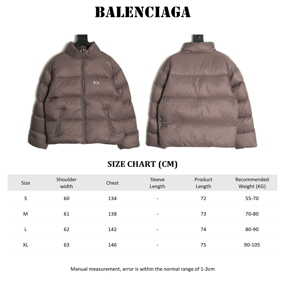 Ba1en*iaga BLCG Short Puffer jacket