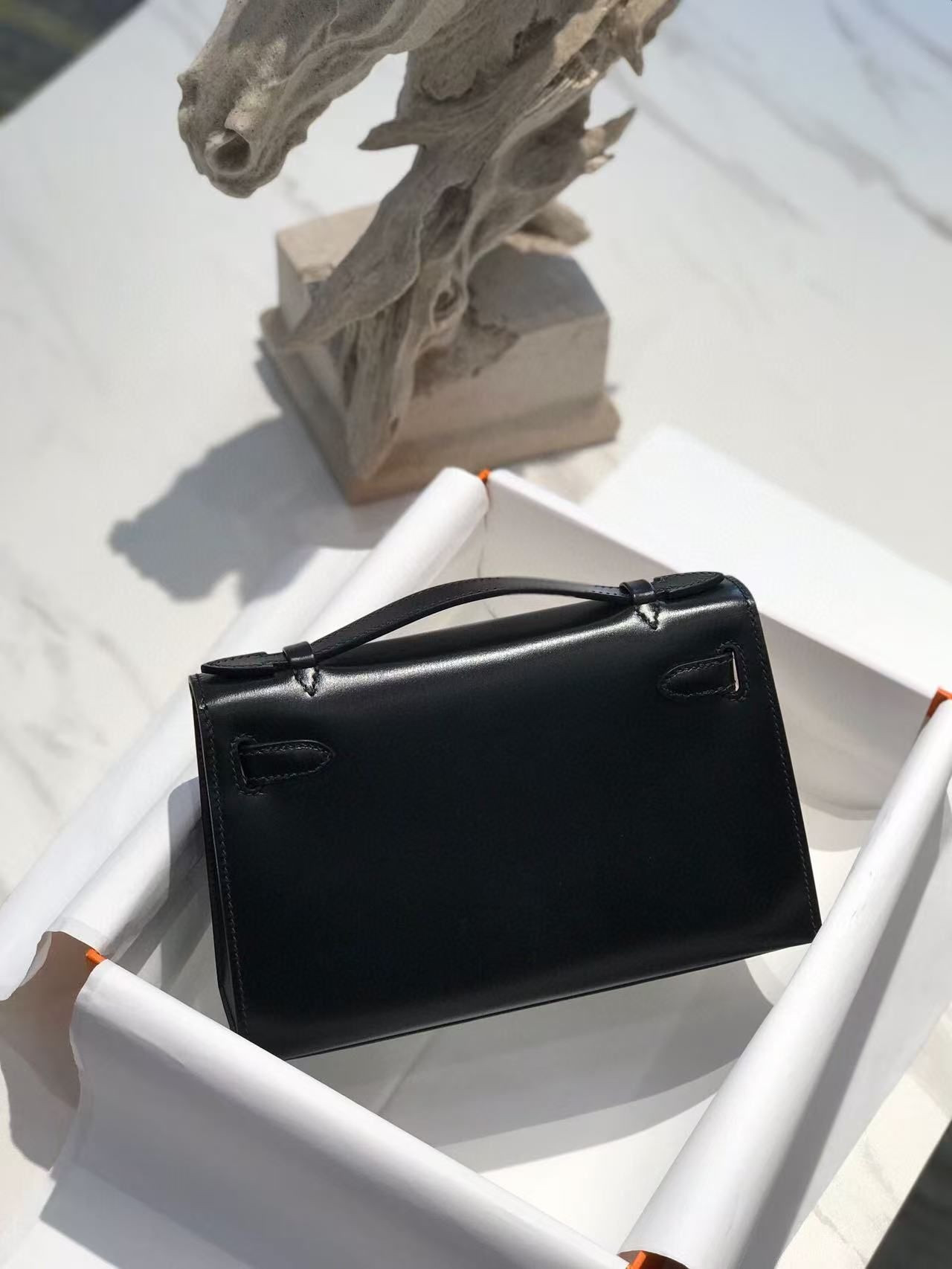 H**me5 Kelly 22 Mini Box Leather 22x7x13cm