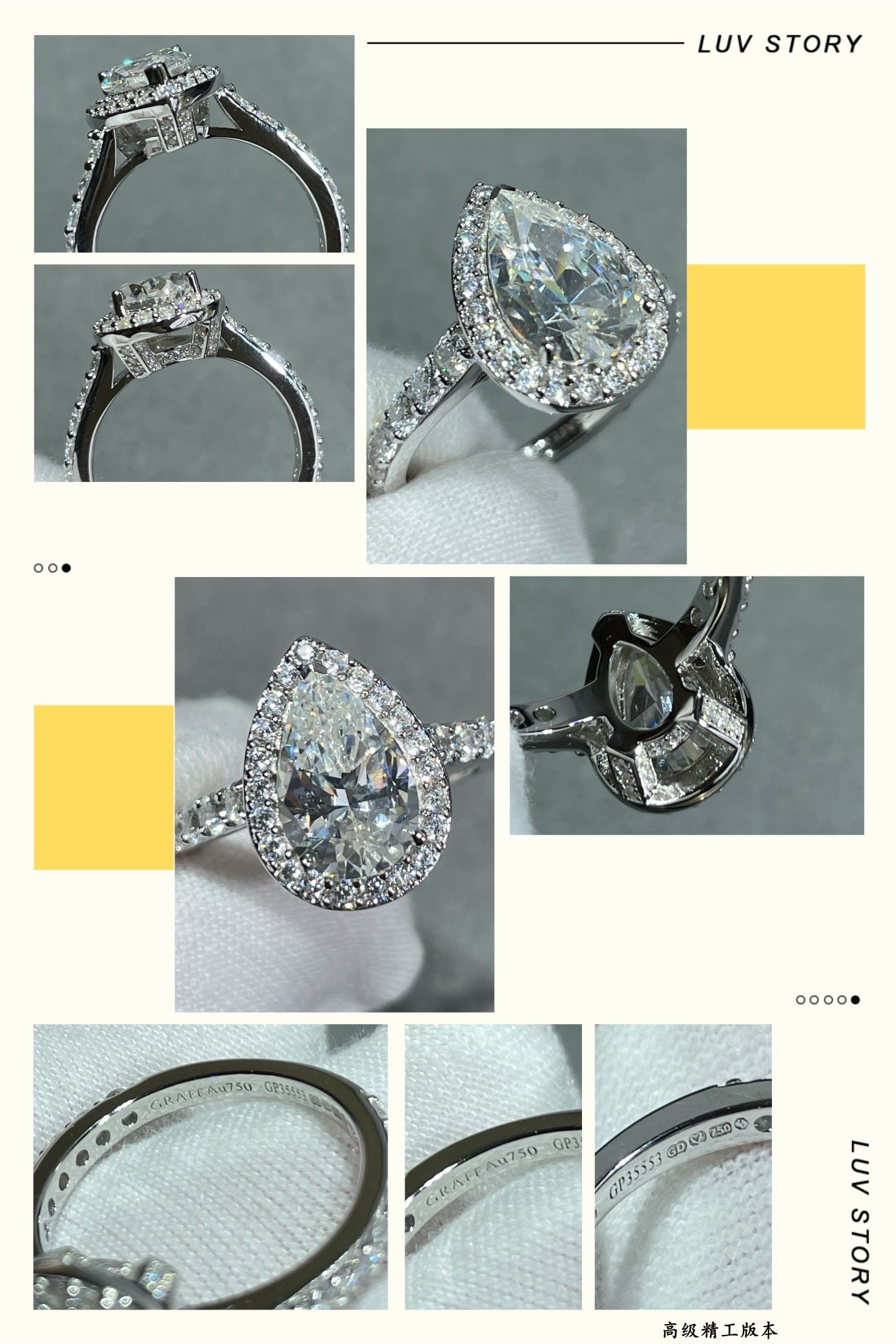 Graff Teardrop-shaped D1am0nd Ring Ag925