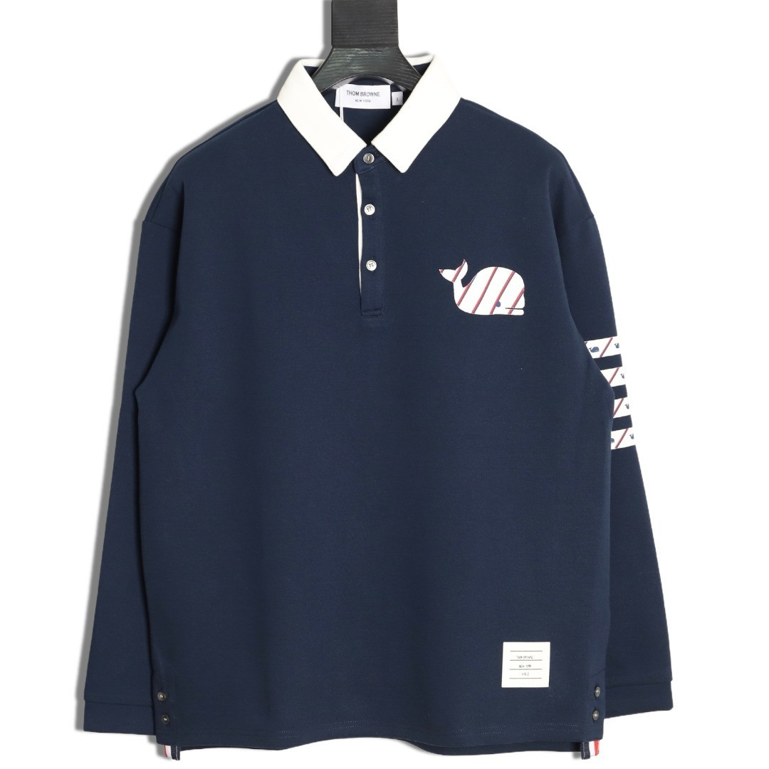 Thom Browne Long-sleeved Polo Shirt