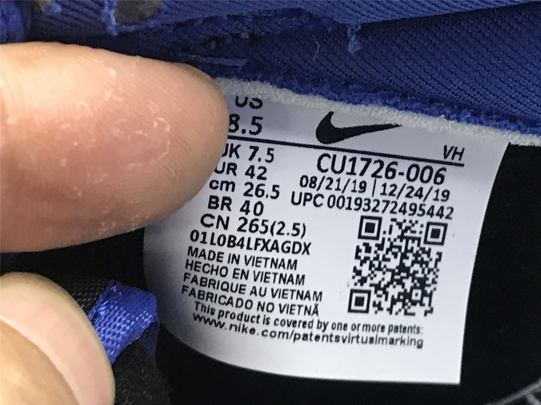 UA NIKE DUNK LOW SP BLACK VARSITY ROYAL