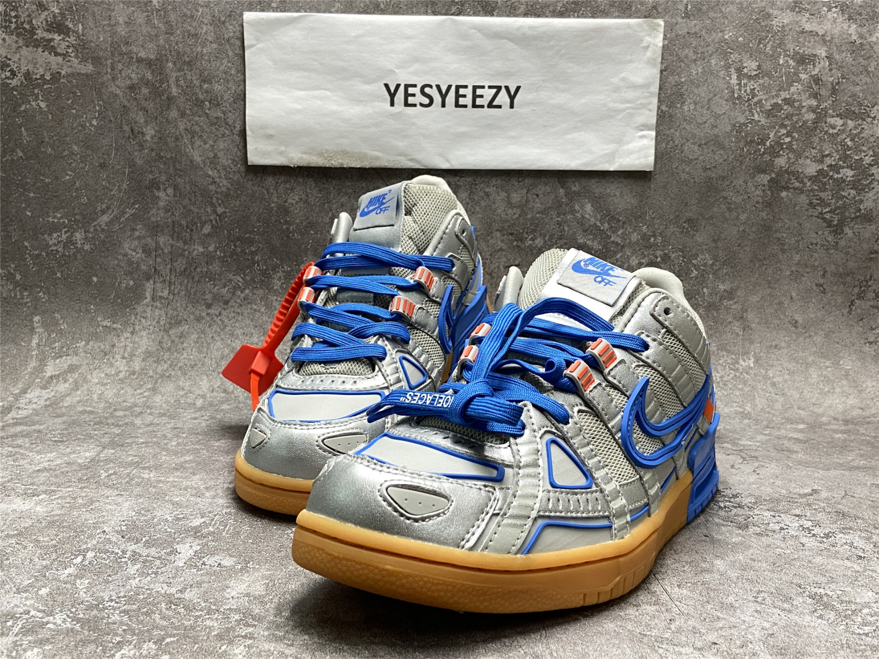UA NIKE OFF-WHITE X AIR RUBBER DUNK UNIVERSITY BLUE