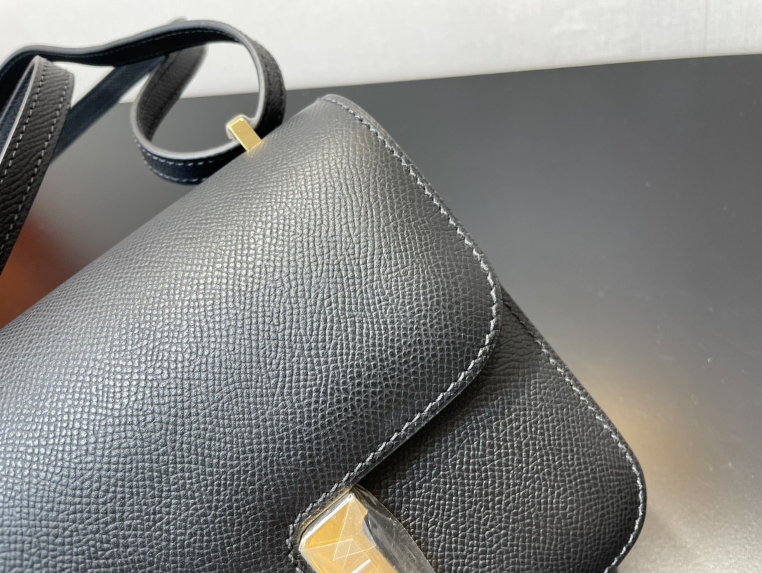 H**me5 Constance 24 Black Epsom 9.4" x 5.9" x 3"