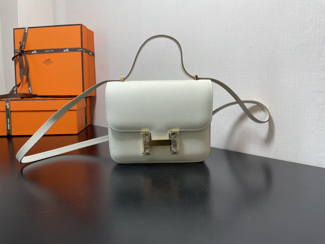 H**me5 Constance 19 Epsom Gold Hardware 7.25" x 6.25" x 2.25"