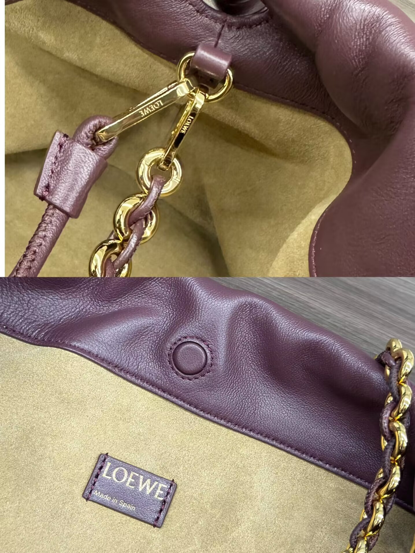 L0ew* Medium Flamenco purse in mellow nappa lambskin 30x10.5x20cm