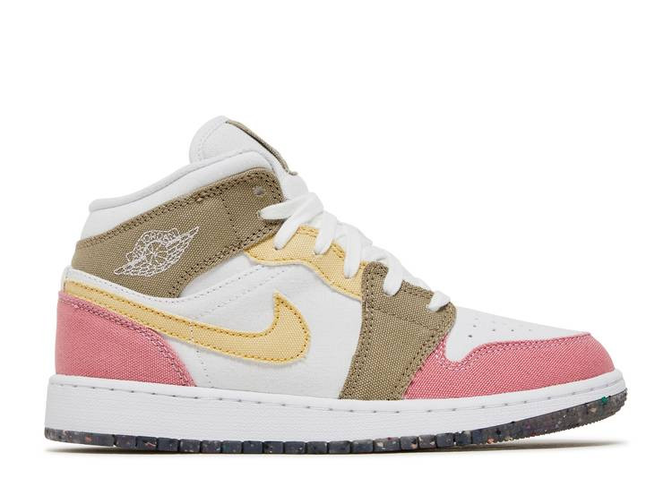 UA AIR JORDAN 1 MID SE GS 'PASTEL GRIND'