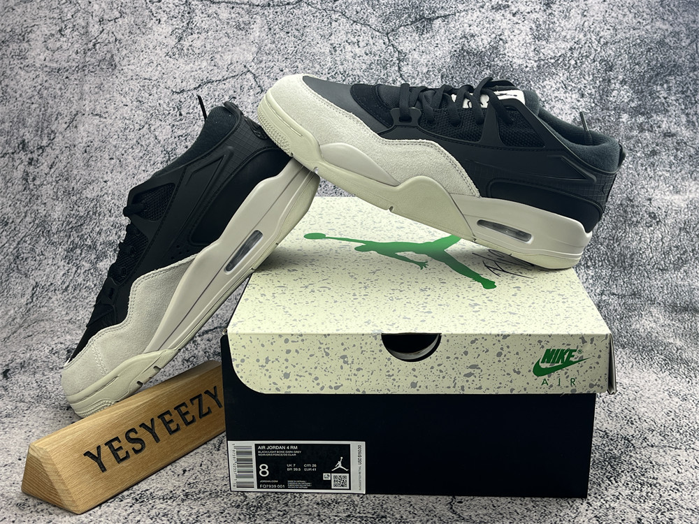 UA Jordan 4 RM Black Light Bone