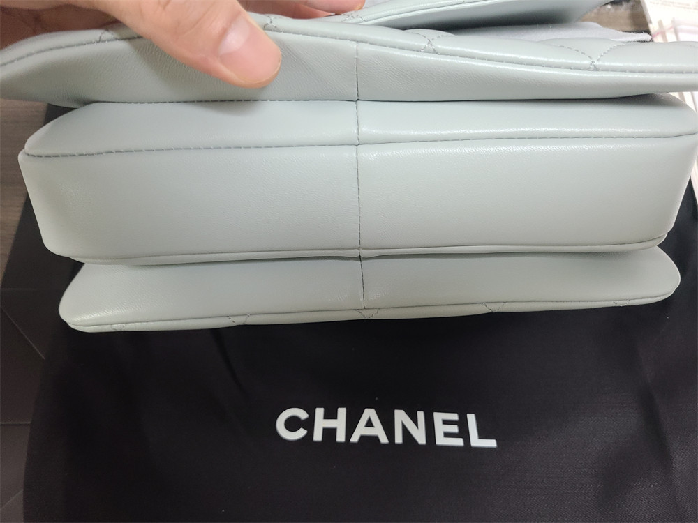 Ch**el FLAP BAG WITH TOP HANDLE 6.6 × 9.8 × 4.7 in